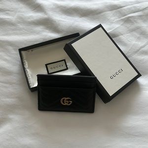 Gucci Marmont Leather Black Card Case